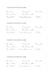 English Worksheet: FOOD Complete the words