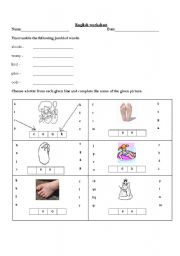 English Worksheet: vocabulory building