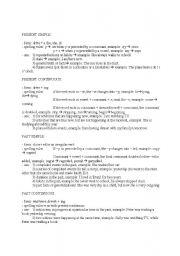 English worksheet: tenses- review