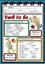 VERB TO BE ( 2 PAGES )