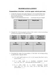 English worksheet: regular verb