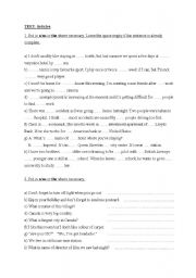 English worksheet: Articles teet