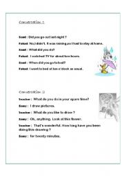 English Worksheet: daily conversations and dialogues