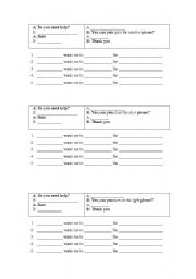 English Worksheet: Requests and Commands worksheet