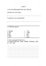 English worksheet: practise grammar