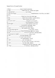 English worksheet: Simple Past or Present Perfect