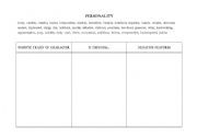 English worksheet: personality part1