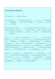 English Worksheet: gap-filling