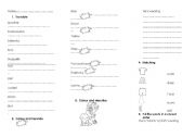 English worksheet: clothes -test (two versions)