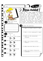 English Worksheet: RC Series 17 - Pizza Addict (Fully Editable + Answer Key)