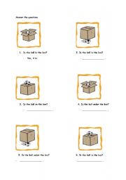 English Worksheet: Prepositions