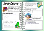 Four Skills Worksheet - I love the Internet!