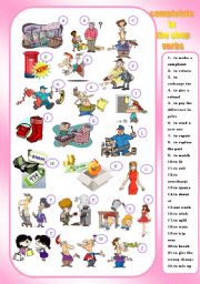 English Worksheet: COMPLAINTS IN THE SHOP - verbs - matching