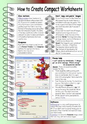 How to Create Compact Worksheets