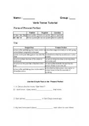 English worksheet: Present perfect exercise sheet