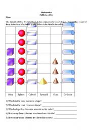English worksheet: Solids Picture Graph