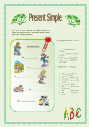 English worksheet: PRESENT SIMPLE