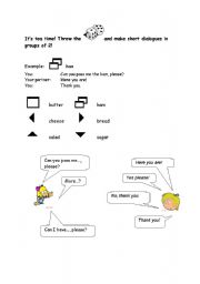 English worksheet: What can we say at the table