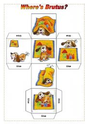 English Worksheet: Prepositions dice + cards 