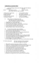 English Worksheet: Conditional Clauses, TYPE II