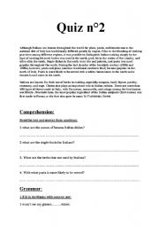 English worksheet: test