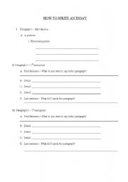 english worksheets essay outline