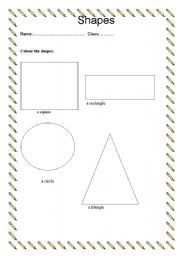 English worksheet: shapes 