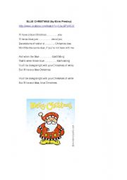 English Worksheet: Blue Christmas