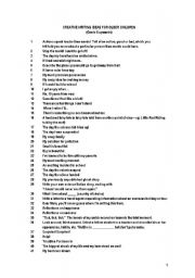 List of Creative Writing topics for Juniors - 4 pages