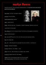 Marilyn Monroe : notes to help write a biography