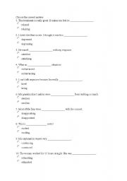 English Worksheet: adjective exercise