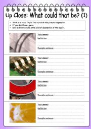 English Worksheet: Group work (brainstorming & discussion) - What could that be?