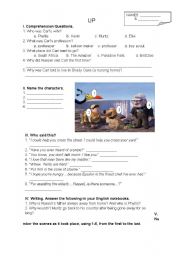 2 Pages - 6 Tasks for Disney-Pixars Up Movie