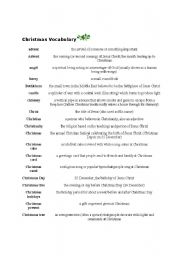 English Worksheet: Christmas