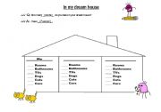 English worksheet: In my dream home there is/there are...