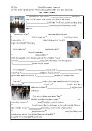 English Worksheet: Twin Towers Disaster- Simple Past Past Continuous