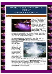 Inside the continent North-America- Niagara falls (3 pages)