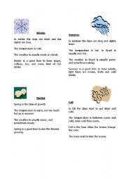 English Worksheet: Seasons