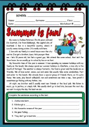 SUMMER IS FUN! ( 2 PAGES )