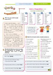 Verbs followed by prepositions (1) - Common combinations with 
