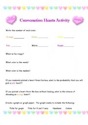 English worksheet: Conversation Hearts