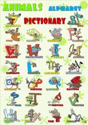 ANIMALS ALPHABET pictionary