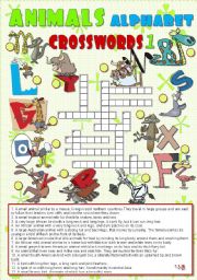 ANIMALS ALPHABET crosswords 1