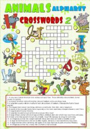 ANIMALS ALPHABET crosswords 2