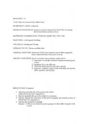 English worksheet: lesson plan for literature