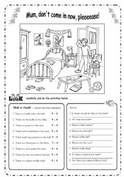 THERE IS  ARE  + Prepositions - B&W