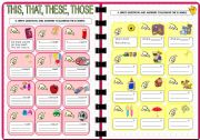 Demonstratives: THIS - THAT - THESE - THOSE (2 of 2). Editable