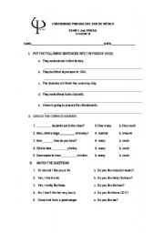 English worksheet: Exam passive voice