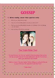 Reading Activity about Gossip