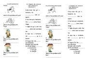 English worksheet: a quiz about illnesses